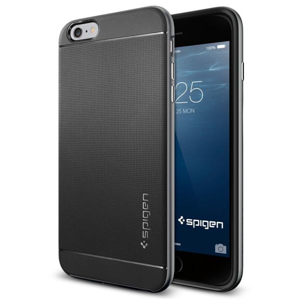 Spigen iPhone 6 Plus/6s Plus ile Uyumlu Kılıf Neo Hybrid Gun Metal