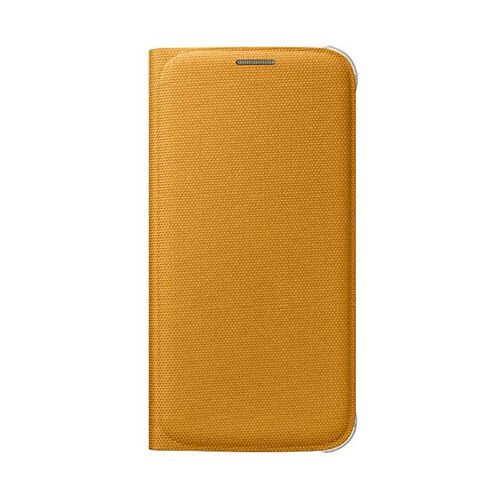 Galaxy S6 ile Uyumlu Flip Wallet (Tekstil) Sarı EF-WG920BYEGWW