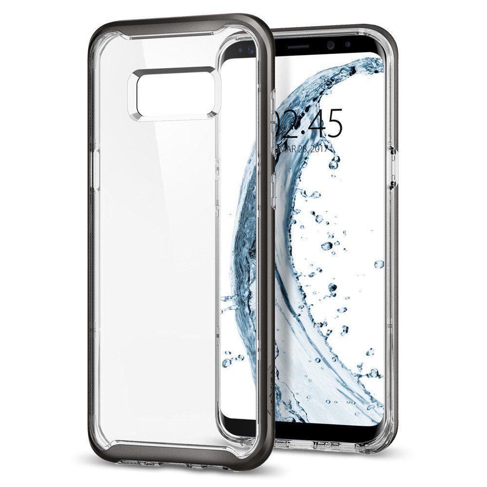 Spigen Galaxy S8 ile Uyumlu Kılıf Neo Hybrid Crystal Gun Metal