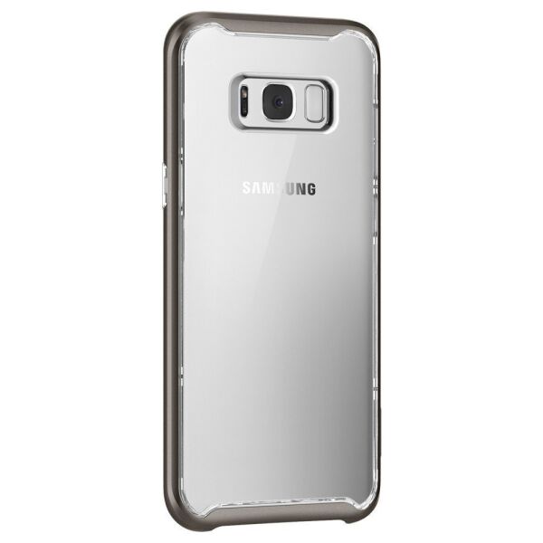 Spigen Galaxy S8 ile Uyumlu Kılıf Neo Hybrid Crystal Gun Metal