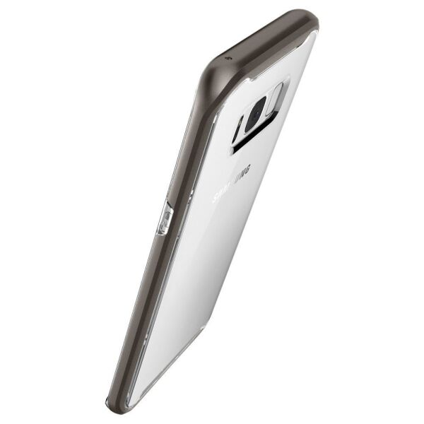 Spigen Galaxy S8 ile Uyumlu Kılıf Neo Hybrid Crystal Gun Metal
