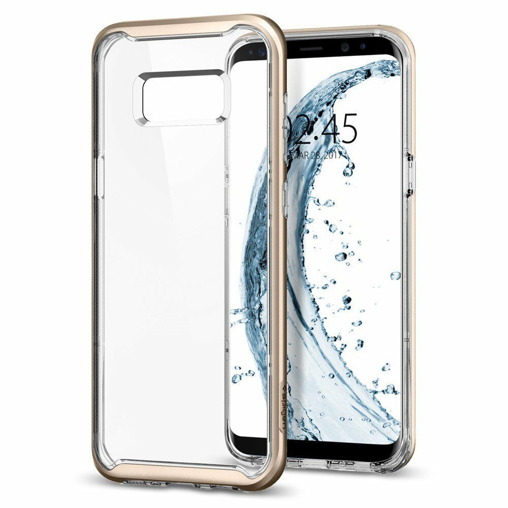 Spigen Galaxy S8 ile Uyumlu Kılıf Neo Hybrid Crystal Gold Maple