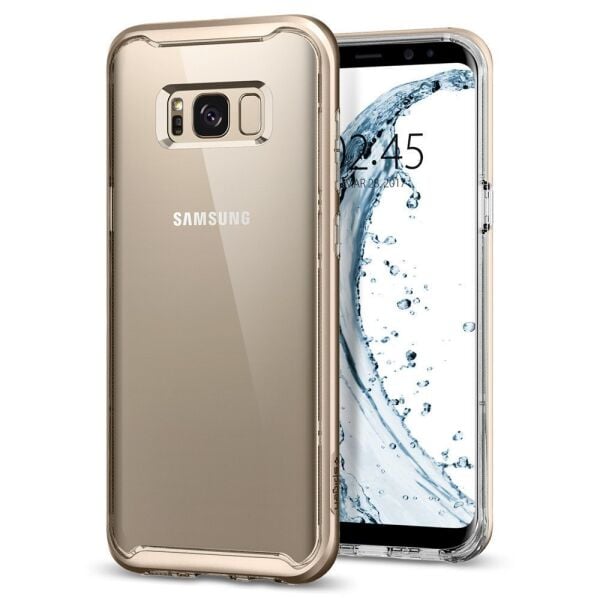 Spigen Galaxy S8 ile Uyumlu Kılıf Neo Hybrid Crystal Gold Maple