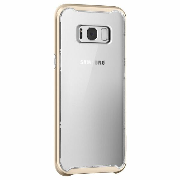 Spigen Galaxy S8 ile Uyumlu Kılıf Neo Hybrid Crystal Gold Maple