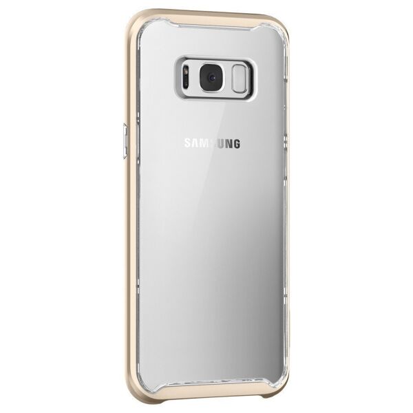 Spigen Galaxy S8 ile Uyumlu Kılıf Neo Hybrid Crystal Gold Maple