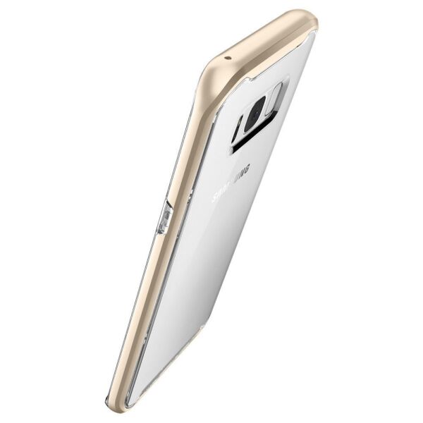 Spigen Galaxy S8 ile Uyumlu Kılıf Neo Hybrid Crystal Gold Maple