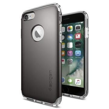 Spigen iPhone 7 ile Uyumlu Kılıf Hybrid Armor Gun Metal