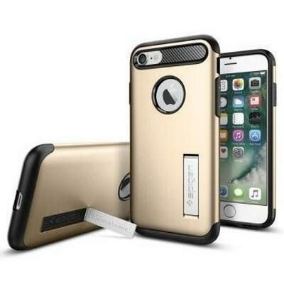 Spigen iPhone 7/8 ile Uyumlu Kılıf Slim Armor Champagne Gold