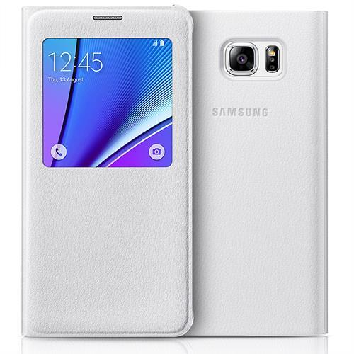 Galaxy Note 5 ile Uyumlu Kılıf S View Cover EF-CN920PWEGTR Beyaz (Out)