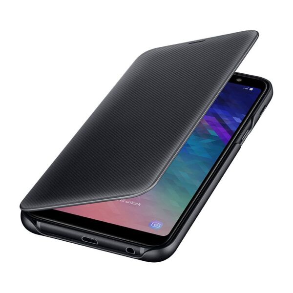 Galaxy A6 Plus 2018 ile Uyumlu Wallet Cover Kılıf Siyah EF-WA605CBEGWW (Out)