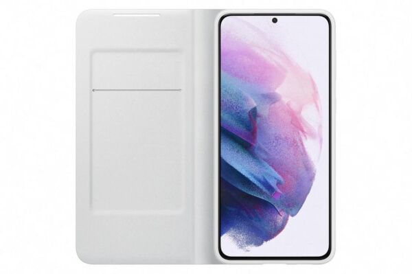 Galaxy S21 Plus / S21 Plus 5G ile Uyumlu LED View Kılıf Açık Gri EF-NG996PJEGTR