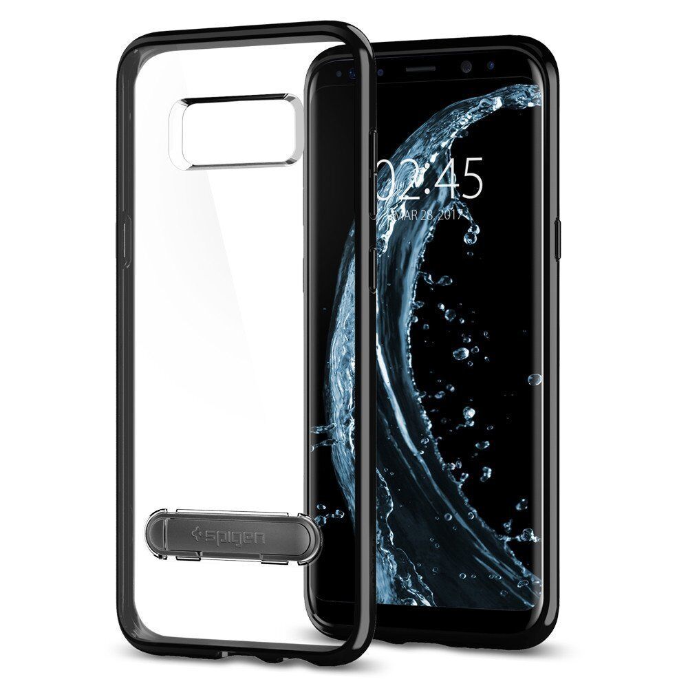 Spigen Galaxy S8 ile Uyumlu Kılıf Ultra Hybrid S Jet Black