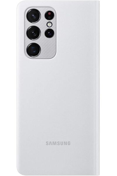 Galaxy S21 Ultra / S21 Ultra 5G ile Uyumlu LED View Kılıf Açık Gri EF-NG998PJEGTR (Out)