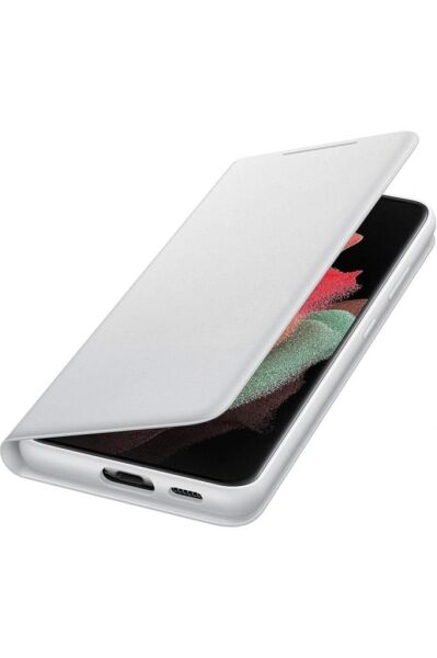 Galaxy S21 Ultra / S21 Ultra 5G ile Uyumlu LED View Kılıf Açık Gri EF-NG998PJEGTR (Out)