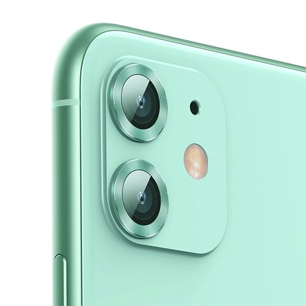 Zore iPhone 11 ile Uyumlu Metal Kamera Koruyucu Yeşil