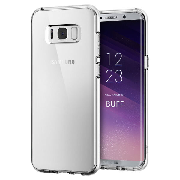Buff Galaxy S8 ile Uyumlu Air Hybrid Kılıf Smoke Black