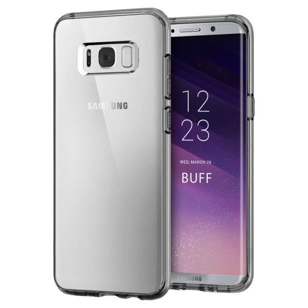 Buff Galaxy S8 ile Uyumlu Air Hybrid Kılıf Smoke Black