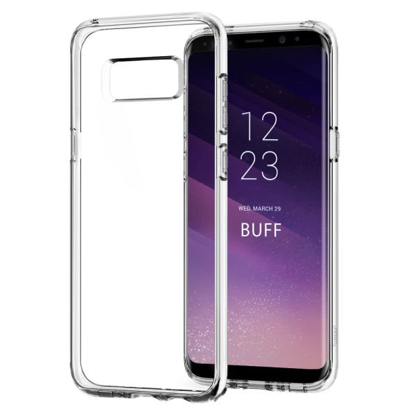 Buff Galaxy S8 ile Uyumlu Air Hybrid Kılıf Smoke Black