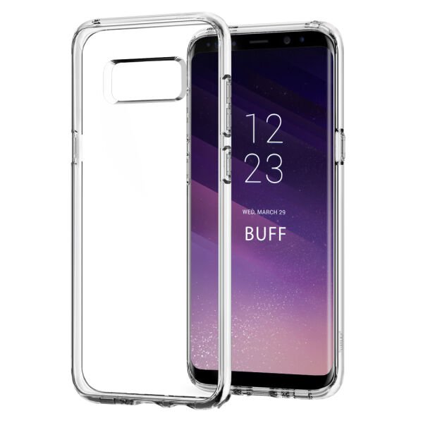 Buff Galaxy S8 ile Uyumlu Air Hybrid Kılıf Smoke Black