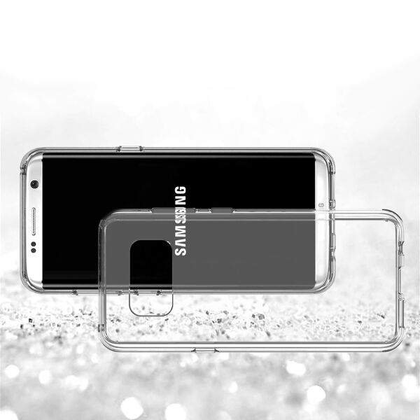 Buff Galaxy S8 ile Uyumlu Air Hybrid Kılıf Smoke Black