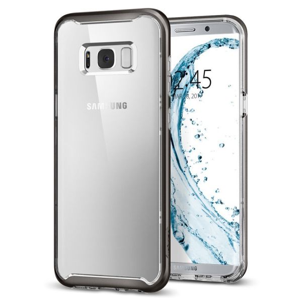 Spigen Galaxy S8 Plus ile Uyumlu Kılıf Neo Hybrid Crystal Gun Metal