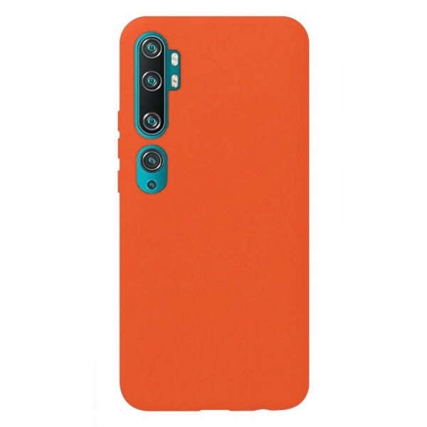 Mi Note 10 ile Uyumlu Cappy Silikon Kılıf Turuncu