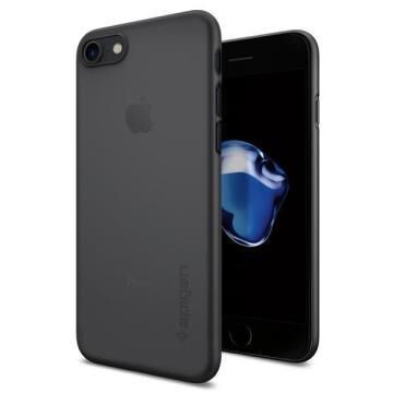 Spigen iPhone 7 ile Uyumlu Kılıf Air Skin Ultra İnce 4 Tarafı Tam Koruma Black