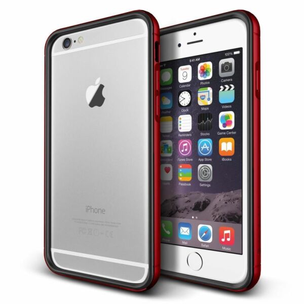 Verus iPhone 6 Plus/6S Plus ile Uyumlu Iron Bumper Kılıf Black Kiss Red