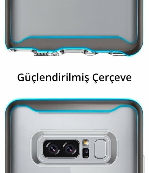 Spigen Galaxy Note 8 ile Uyumlu Kılıf Neo Hybrid Crystal Gunmetal