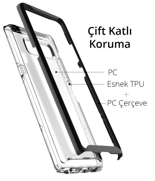 Spigen Galaxy Note 8 ile Uyumlu Kılıf Neo Hybrid Crystal Black
