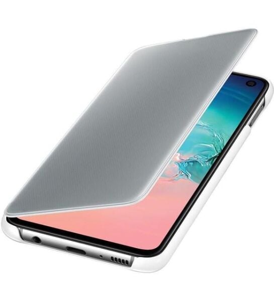 Galaxy S10e ile Uyumlu Clear View KılıfBeyaz EF-ZG970CWEGWW