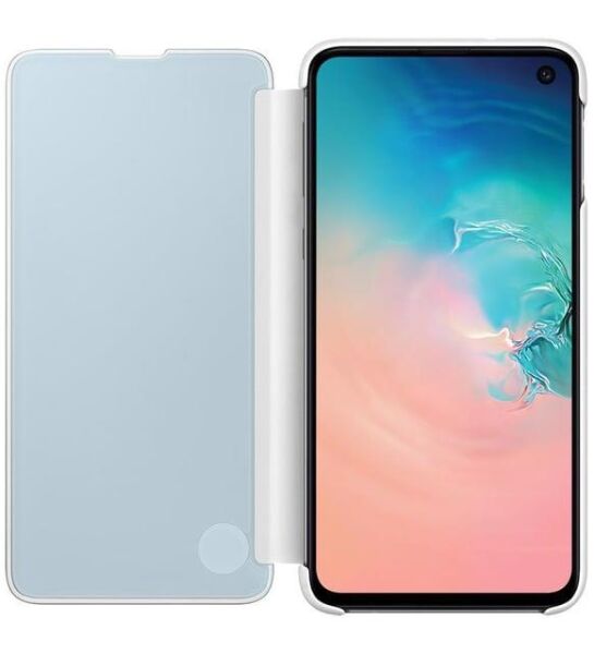 Galaxy S10e ile Uyumlu Clear View KılıfBeyaz EF-ZG970CWEGWW