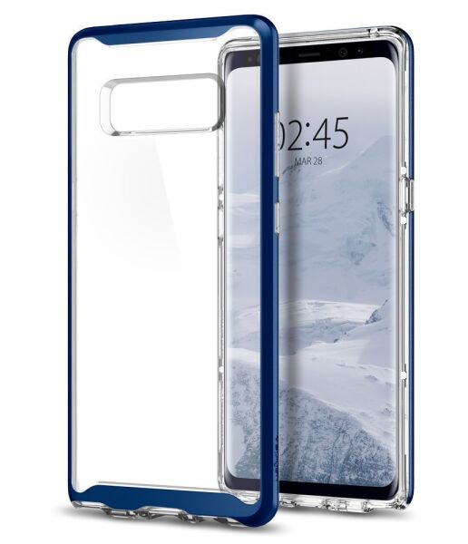 Spigen Galaxy Note 8 ile Uyumlu Kılıf Neo Hybrid Crystal Deep Sea Blue