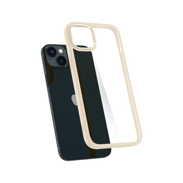 Spigen iPhone 14 Plus ile Uyumlu Kılıf Crystal Hybrid Sand Beige