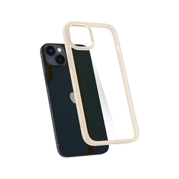 Spigen iPhone 14 Plus ile Uyumlu Kılıf Crystal Hybrid Sand Beige