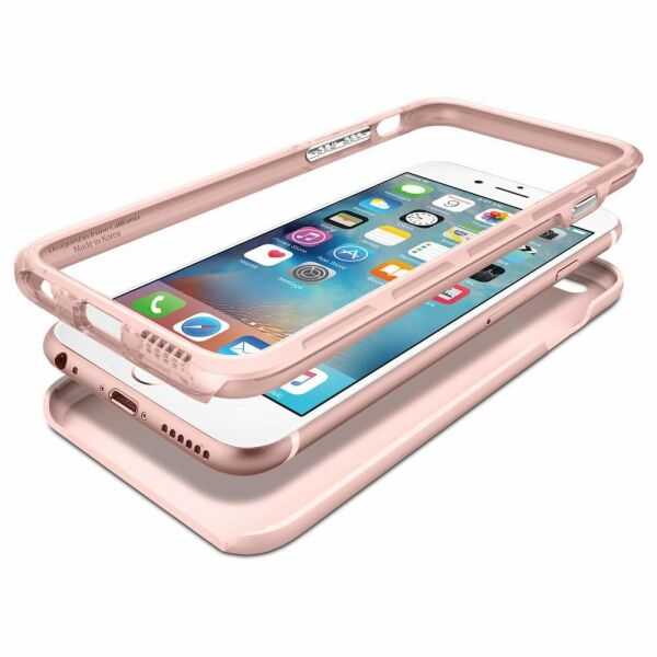 Spigen iPhone 6 Plus/6s Plus ile Uyumlu Kılıf Thin Fit Hybrid Rose Gold