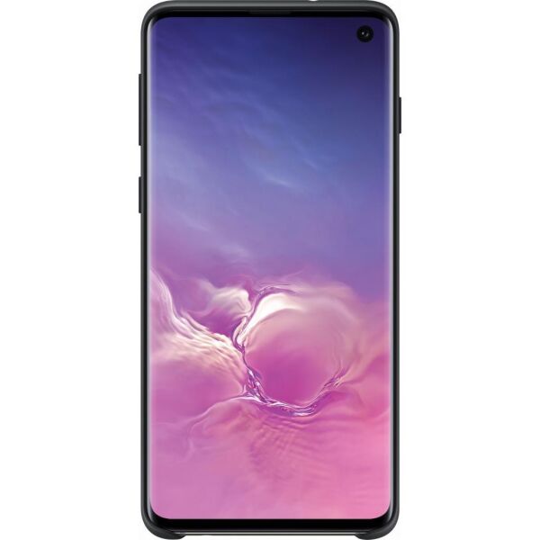 Galaxy S10 ile Uyumlu Kılıf Silicone Cover Siyah EF-PG973TBEGWW