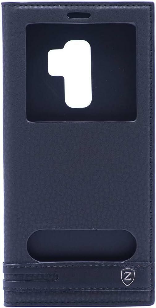 Galaxy S7 ile Uyumlu Elite Serisi Pencereli Kapaklı Kılıf Siyah