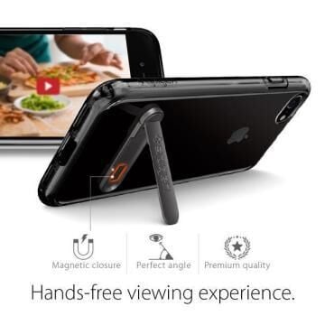 Spigen iPhone 7 ile Uyumlu Kılıf Ultra Hybrid S Jet Black