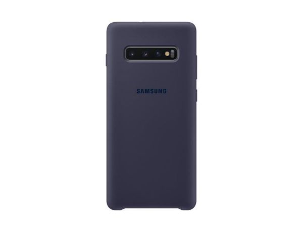 Galaxy S10 Plus ile Uyumlu Kılıf Silicone Cover Lacivert EF-PG975
