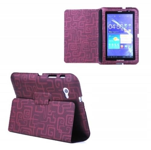 Galaxy TAB 7 P6200 ile Uyumlu Standlı Kılıf Kırmızı Renk