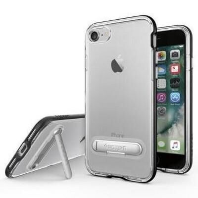 Spigen iPhone 7/8 ile Uyumlu Kılıf Crystal Hybrid Black