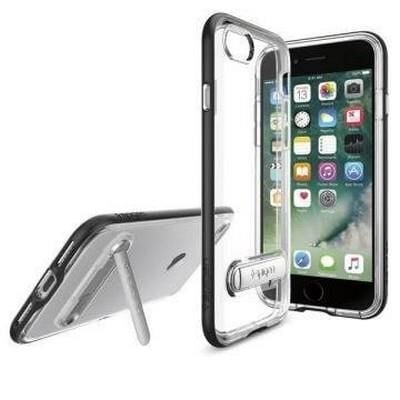 Spigen iPhone 7/8 ile Uyumlu Kılıf Crystal Hybrid Black