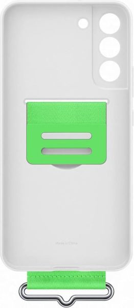 Galaxy S22 Plus ile Uyumlu Kayışlı Silikon Kılıf Beyaz-EF-GS906TWEGWW