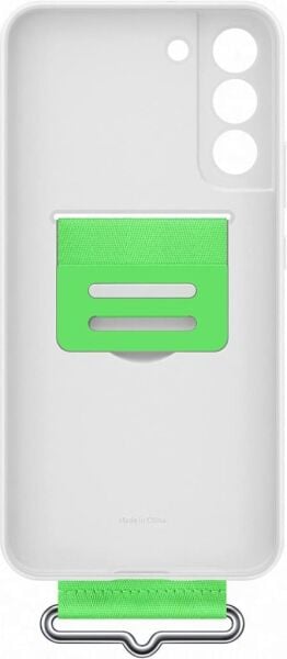 Galaxy S22 Plus ile Uyumlu Kayışlı Silikon Kılıf Beyaz-EF-GS906TWEGWW