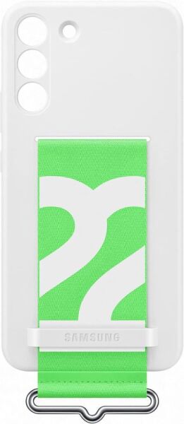 Galaxy S22 Plus ile Uyumlu Kayışlı Silikon Kılıf Beyaz-EF-GS906TWEGWW