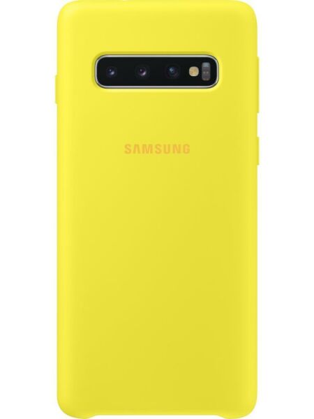 Galaxy S10 ile Uyumlu Kılıf Silicone Cover Sarı EF-PG973TYEGWW