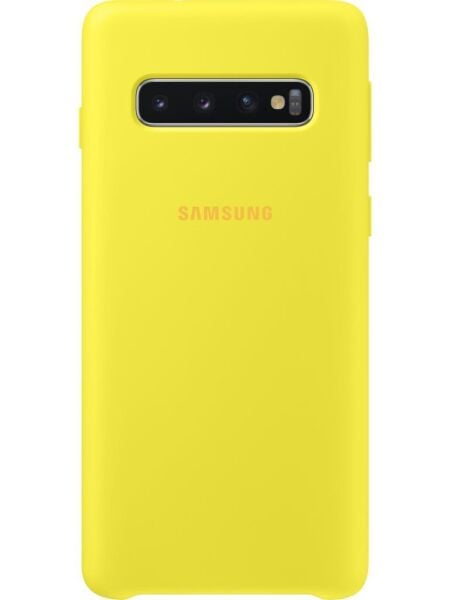 Galaxy S10 ile Uyumlu Kılıf Silicone Cover Sarı EF-PG973TYEGWW
