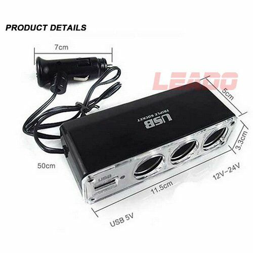 3'Lü Çakmaklık Çoğaltıcı Hub + Usb Giris Set Çakmaklık PL-8988