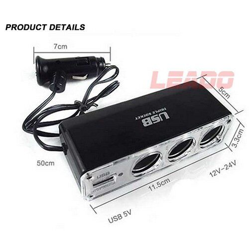 3'Lü Çakmaklık Çoğaltıcı Hub + Usb Giris Set Çakmaklık PL-8988